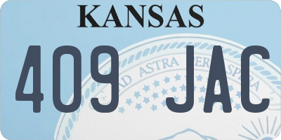 KS license plate 409JAC
