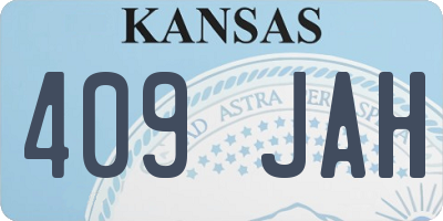 KS license plate 409JAH