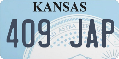 KS license plate 409JAP