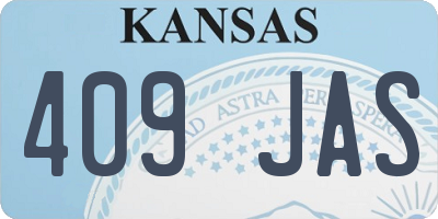 KS license plate 409JAS