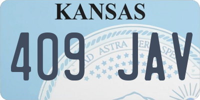 KS license plate 409JAV
