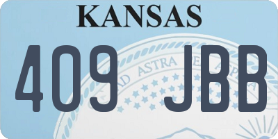 KS license plate 409JBB