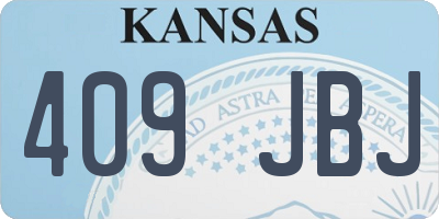 KS license plate 409JBJ