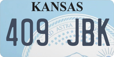 KS license plate 409JBK