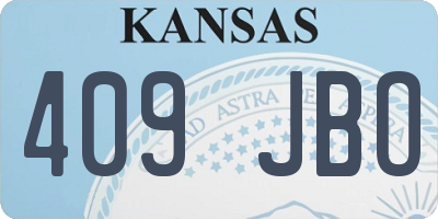 KS license plate 409JBO