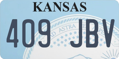 KS license plate 409JBV