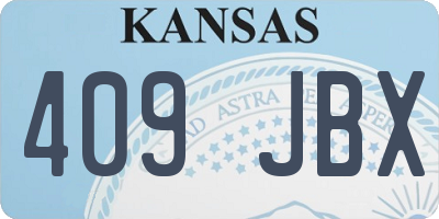 KS license plate 409JBX