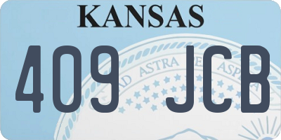 KS license plate 409JCB