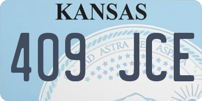 KS license plate 409JCE
