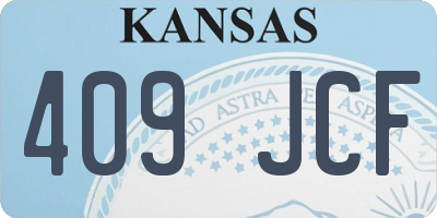 KS license plate 409JCF