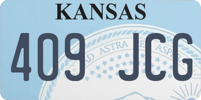 KS license plate 409JCG