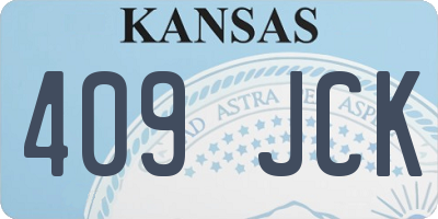 KS license plate 409JCK