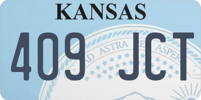 KS license plate 409JCT