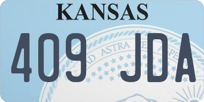 KS license plate 409JDA