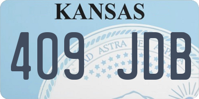 KS license plate 409JDB