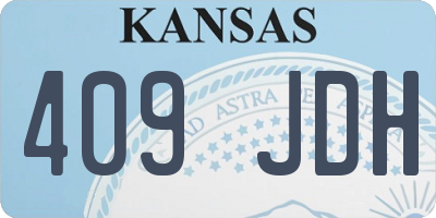 KS license plate 409JDH