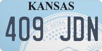 KS license plate 409JDN