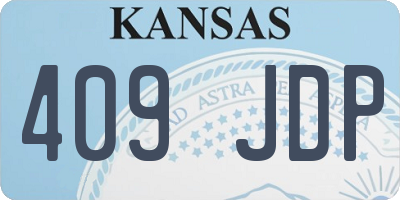 KS license plate 409JDP