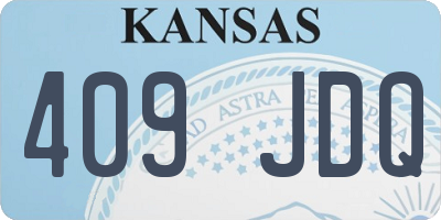 KS license plate 409JDQ