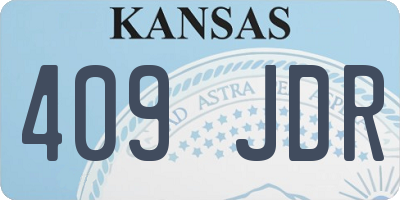 KS license plate 409JDR