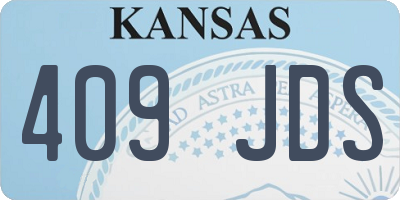 KS license plate 409JDS