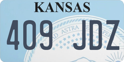 KS license plate 409JDZ