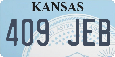 KS license plate 409JEB