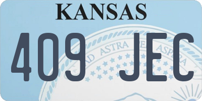 KS license plate 409JEC