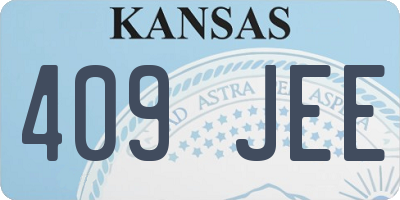 KS license plate 409JEE
