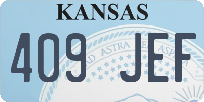 KS license plate 409JEF