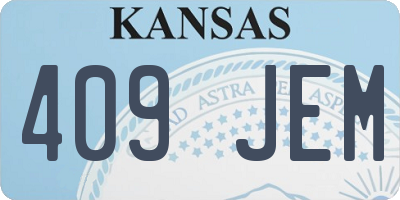KS license plate 409JEM