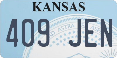 KS license plate 409JEN