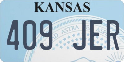 KS license plate 409JER