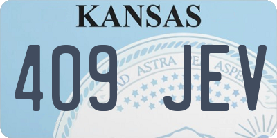 KS license plate 409JEV