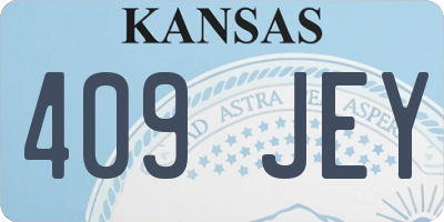 KS license plate 409JEY