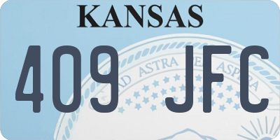 KS license plate 409JFC