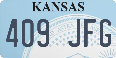 KS license plate 409JFG