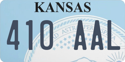 KS license plate 410AAL