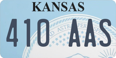 KS license plate 410AAS