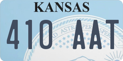 KS license plate 410AAT