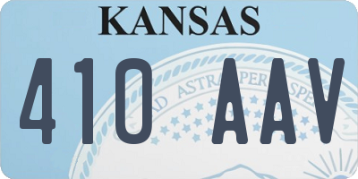 KS license plate 410AAV