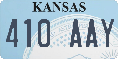 KS license plate 410AAY