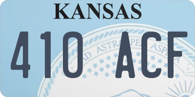 KS license plate 410ACF