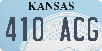 KS license plate 410ACG