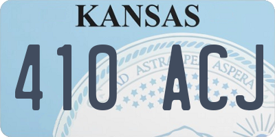 KS license plate 410ACJ