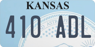 KS license plate 410ADL