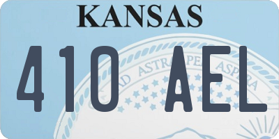 KS license plate 410AEL