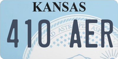 KS license plate 410AER