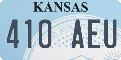 KS license plate 410AEU