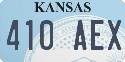 KS license plate 410AEX